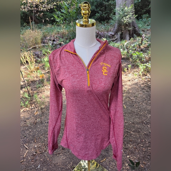 Nike Tops - Nike Dri-Fit Women's USC College Gear Long Sleeve‎ Quarter-Zip Top